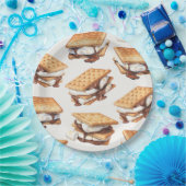 スモア フォール ぼんぼり アウトドア パーティー ペーパープレート (パーティー)