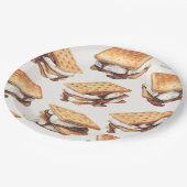 スモア フォール ぼんぼり アウトドア パーティー ペーパープレート (アングル)