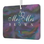 スモカパーソナライズされたーさんは水彩画を描く カーエアーフレッシュナー (左)