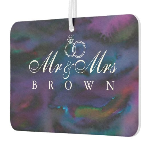 スモカパーソナライズされたーさんは水彩画を描く カーエアーフレッシュナー (左)