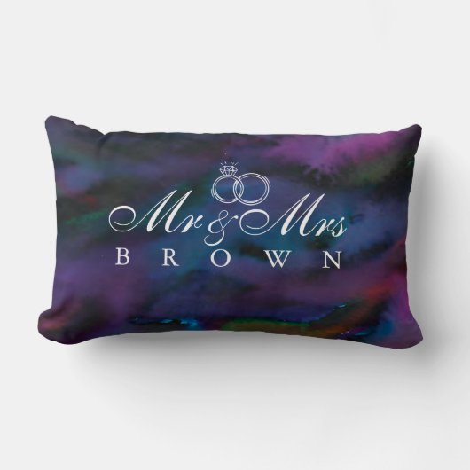 スモカパーソナライズされたーさんは水彩画を描く ランバークッション (正面)