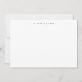 スモダンエレガントモーキーグレーの個人文房具  ノートカード (正面)