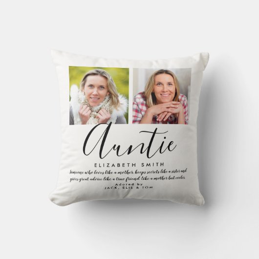 スモダンクリエレガントプトアンティ引用文写真 クッション (正面)