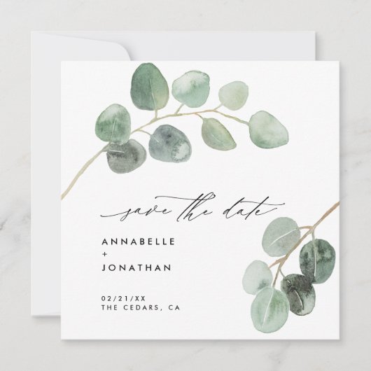 スモダンクリエレガントプトヴィンテージ非ユーカリ 招待状 (正面)