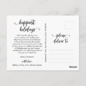 スモダンクリスマス家族写真 ポストカード (裏面)