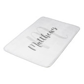 スモダンクリパーソナライズされたプト・モノグラム/ファミリ名 バスマット (アングル)