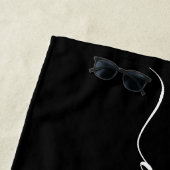 スモダンクリプト名(白黒エレガント)  ビーチタオル (インサイチュ)