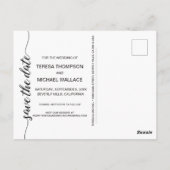 スモダンクリプト結婚日の写真を保存カスタムする ポストカード (裏面)