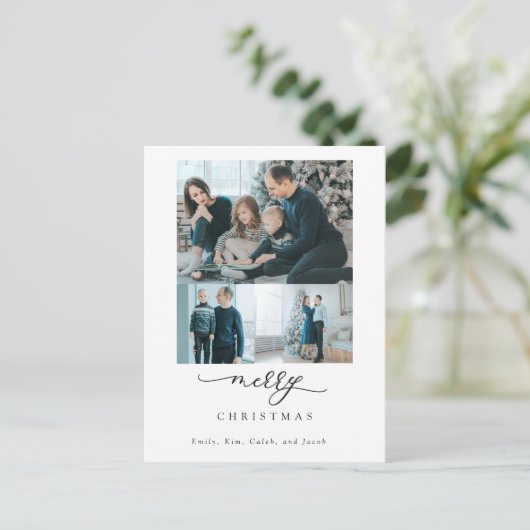 スモダンクリミニマルプト3フォトメリークリスマス ポストカード (スタンド正面)