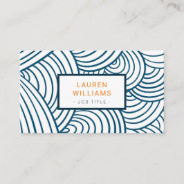 スモダンケール·インジゴ·ブルー波 名刺