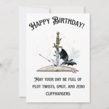 スモッティブックラバーの誕生日カード: 剣とドラゴン・ファ