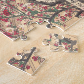 スモモの木の下で雪で遊んでいる子供 ジグソーパズル (側面)