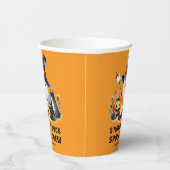 スモレスボスクルー幽霊キャンピングハロウィンオレンジ 紙コップ (右)