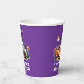 スモレスボスクルー幽霊キャンピングハロウィンパープル 紙コップ (左)