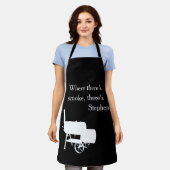 スモーカーBBQスモークパーソナライズされた料理 エプロン (着用した状態)
