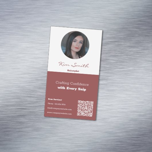 スモーキトパズホワイトプロフェッショナル美容師CTA マグネット名刺 (インサイチュ)