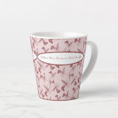 スモーキトパーズピンクヘアツールあなたの髪のサロン カフェラテマグ (右アングル)