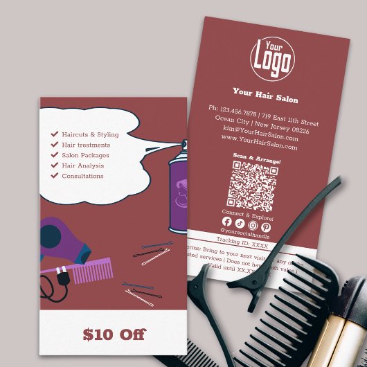 スモーキトパーズヘアサロン$10オフ 割引カード