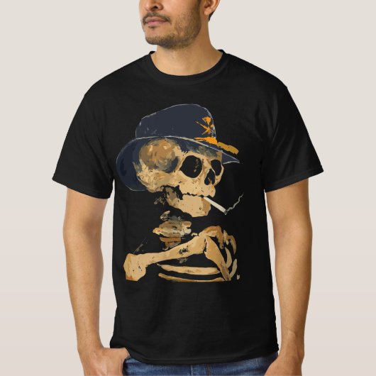 スモーキングカウボーイスケルトン Tシャツ (正面)