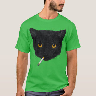 スモーキングキャット ビンテージ 黒猫 レトロ 90年代 Tシャツ