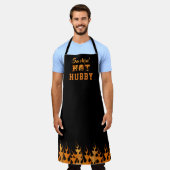 スモーキンホットハビーBBQバーベキュー エプロン (着用した状態)