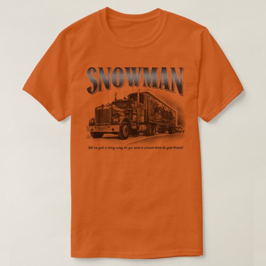 スモーキーとバンディット雪だるま Tシャツ (デザイン正面)