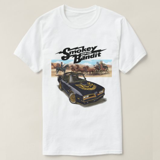 スモーキーと盗賊の車 Tシャツ (デザイン正面)