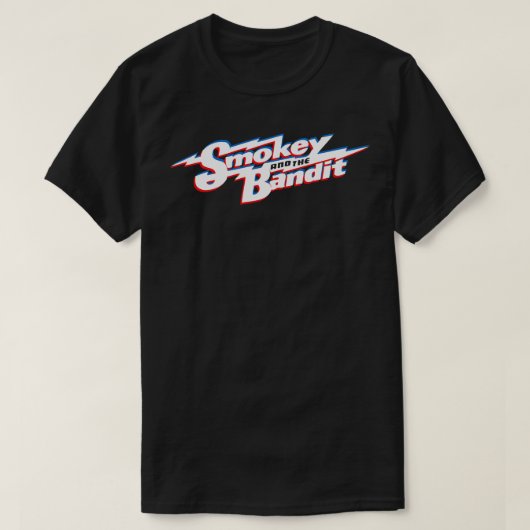 スモーキーと盗賊グリッチデザイン Tシャツ (デザイン正面)