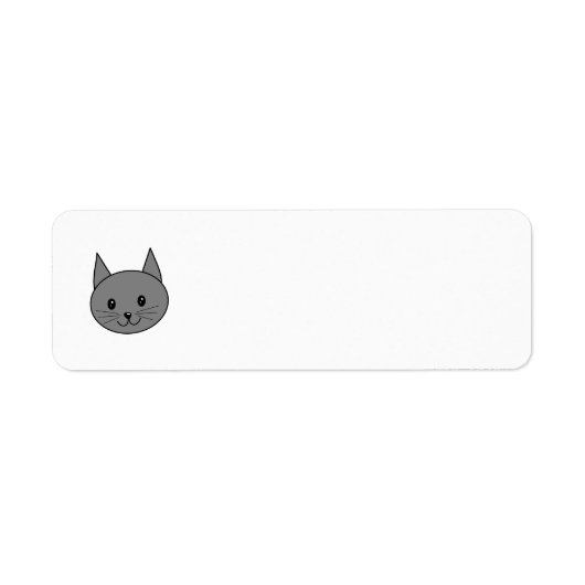 スモーキーなグレーの猫。 ラベル (正面)