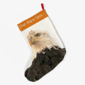 スモーキーな空に暗くなるハゲのワシ ラージクリスマスストッキング (裏面 (吊り時))
