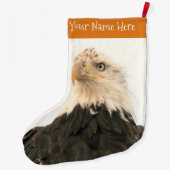 スモーキーな空に暗くなるハゲのワシ ラージクリスマスストッキング (裏面)