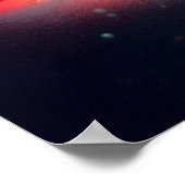 スモーキーな赤と緑のクリスマスツリー 24x36 壁掛け ポスター (角)