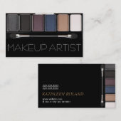 スモーキーアイシャドパレットメイクアップアーティスト化粧品 名刺 (正面/裏面)