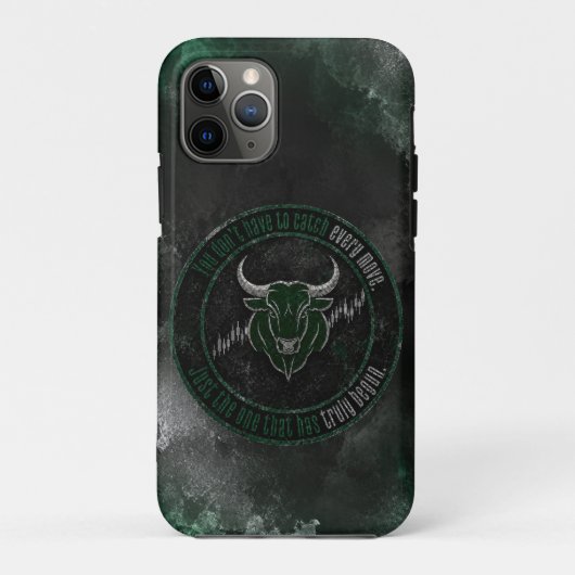 スモーキーエメラルドのブルタイミング引用デザイン Case-Mate iPhoneケース (裏面)