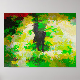 スモーキーカラーバリエーションアートという黒いマット ポスター