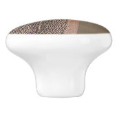 スモーキーグレイのタビー猫 セラミックノブ (側面)