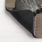 スモーキーグレイのタビー猫 マウスパッド (コーナー)