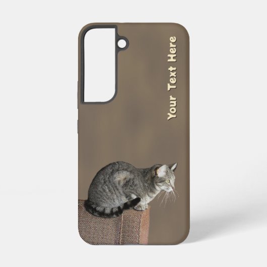スモーキーグレイのタビー猫 SAMSUNG GALAXYケース (裏面)