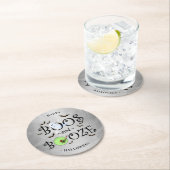 スモーキーグレーボス&ブーゼハローウィンパーティラウンド ラウンドペーパーコースター (インサイチュ)