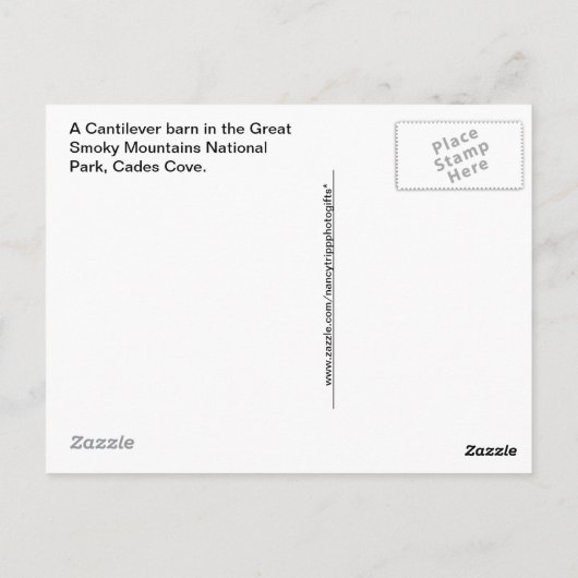 スモーキーズカズコーブカンチレバーメンティプトンプレイス ポストカード (裏面)