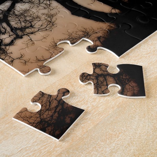 スモーキーズブルーリッジパークウェイサンセットフォト ジグソーパズル (側面)