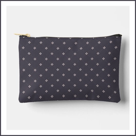 スモーキーダイヤモンドフロレットパターン アクセサリーポーチ