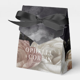 スモーキーダークブラックローズブーケ結婚ーズ フェイバーボックス