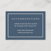 スモーキーネイビー&クリームホテルアコモデーションカード エンクロージャーカード (正面)