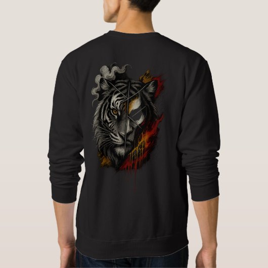 スモーキーフレームタイガースプリットアート スウェットシャツ (裏面)