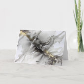 スモーキーブラックグレー金ゴールドサンキューカード サンキューカード (裏面)