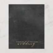 スモーキーブラック金ゴールドエレガントなウェディング詳細エンクロージャ (裏面)