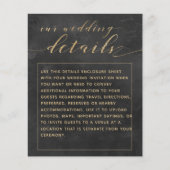 スモーキーブラック金ゴールドエレガントなウェディング詳細エンクロージャ (正面)