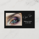 スモーキーブルーの目メイクアップアーティスト名刺 名刺 (正面)