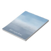 スモーキーブルーグラデーションの水色 ノートパッド (回転)